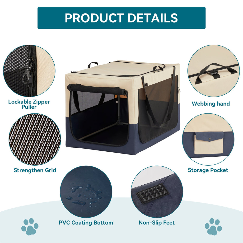 Adjustable Fabric Dog Crate for Dogs