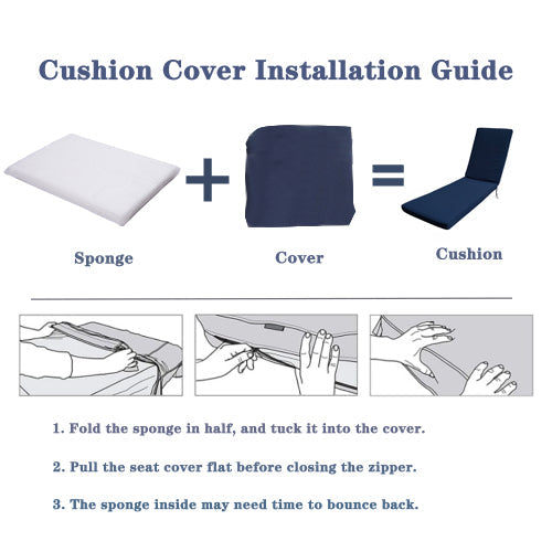 Outdoor Lounge Chair Cushion Replacement - Navy