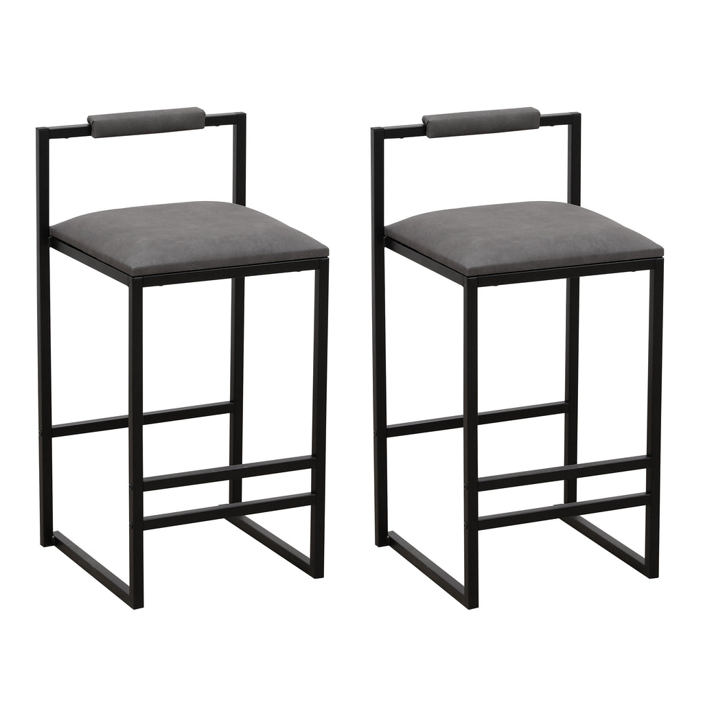 Set of 2 Counter Height Barstools with Back