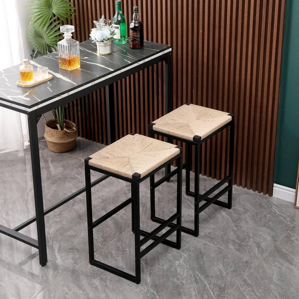 Set of 2 Backless Bar Stools for Kitchen Counter