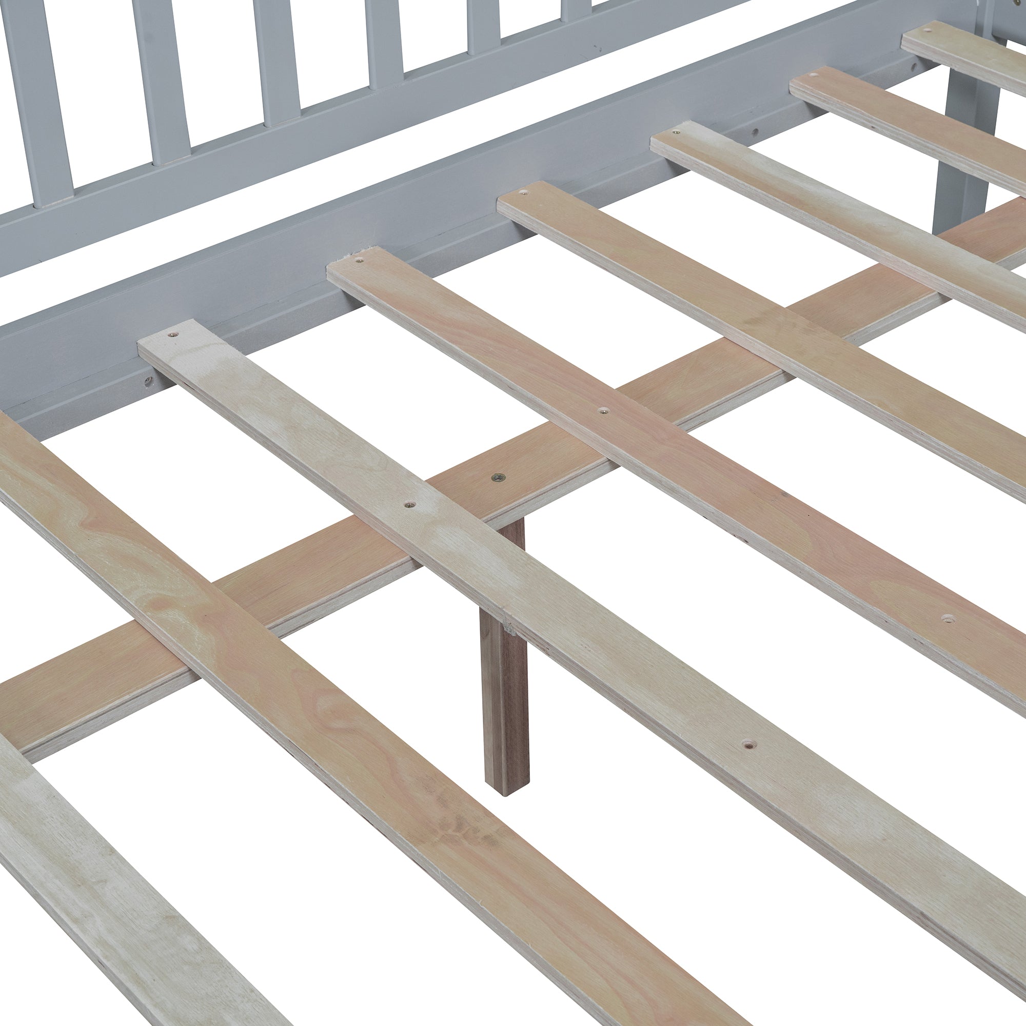 Full Size Daybed Wood Bed with Two Drawers