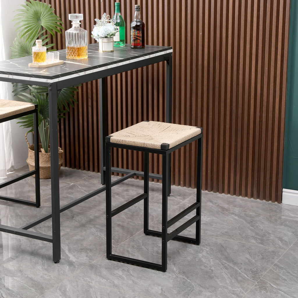 Set of 2 Backless Bar Stools for Kitchen Counter