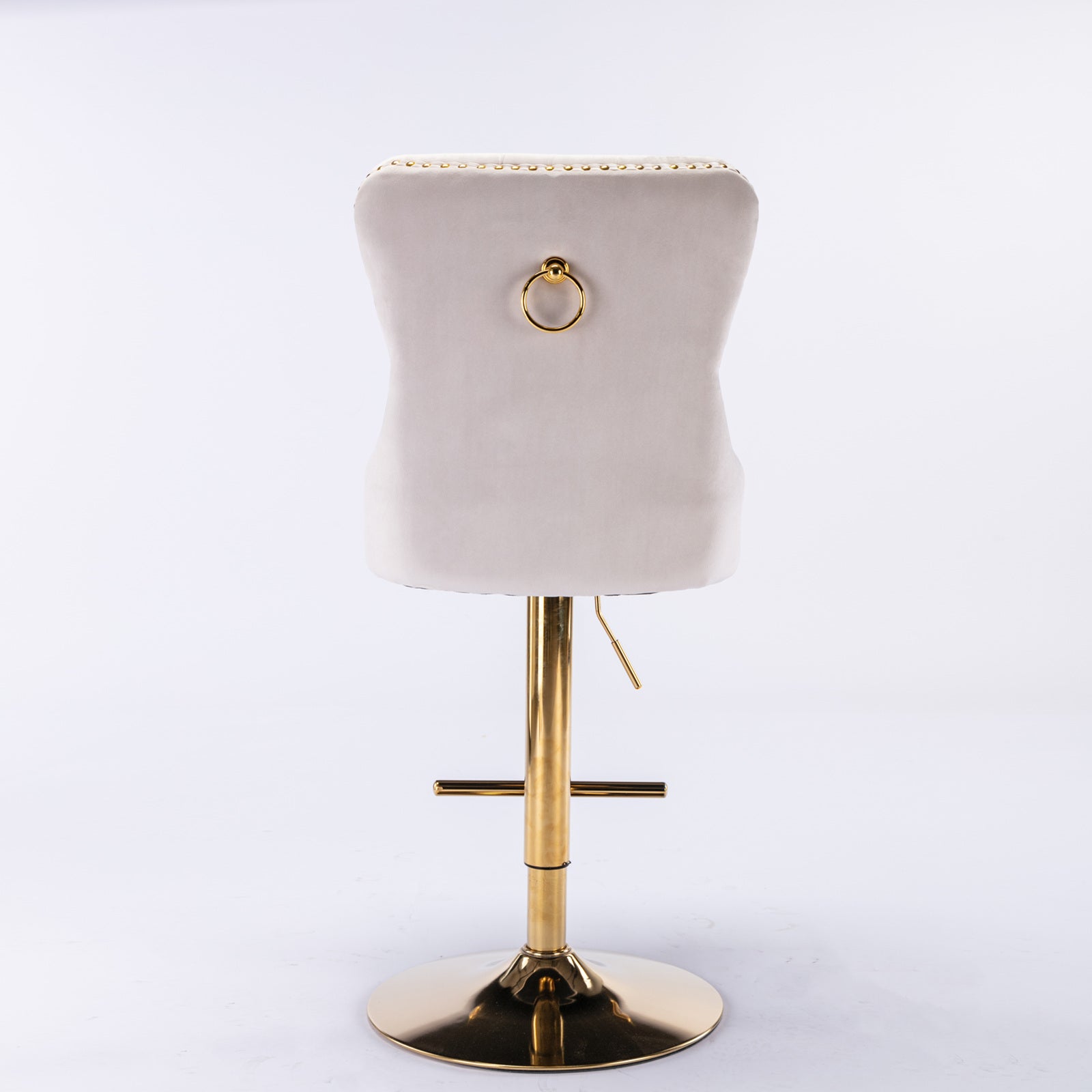 Thick Golden Swivel Velvet Barstools