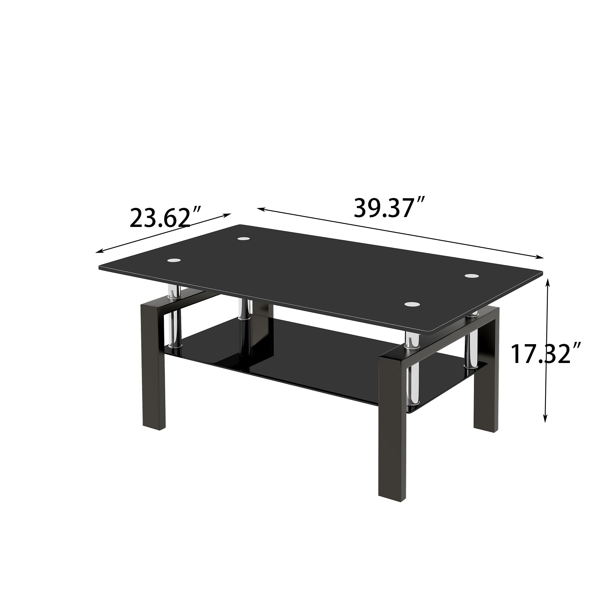 Tempered Black Glass Coffee Table