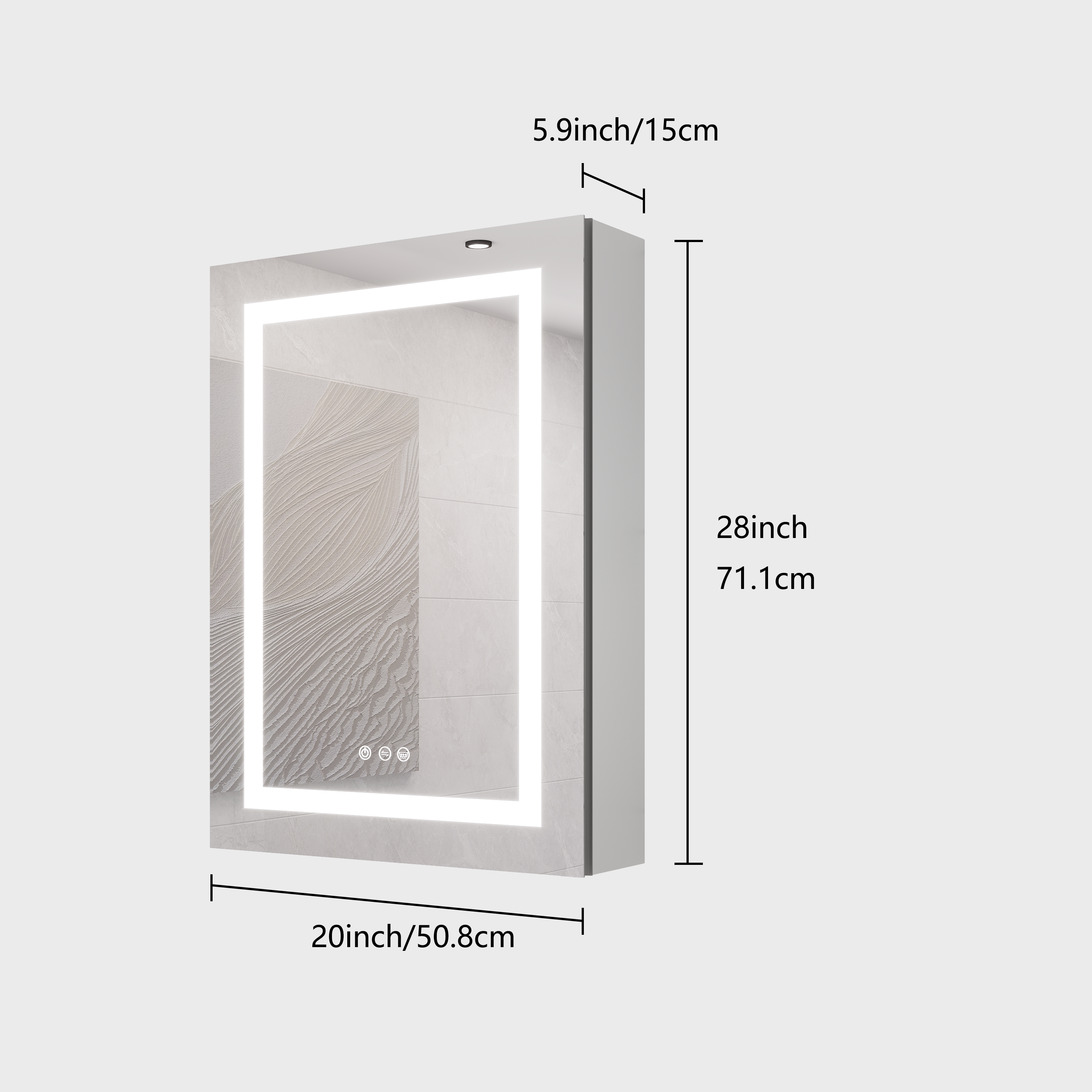 20 X 28 Inch Bathroom Medicine Cabinet with Mirror