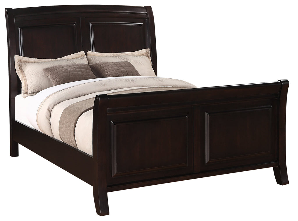 Stylish Transitional Full Bed in Cappuccino