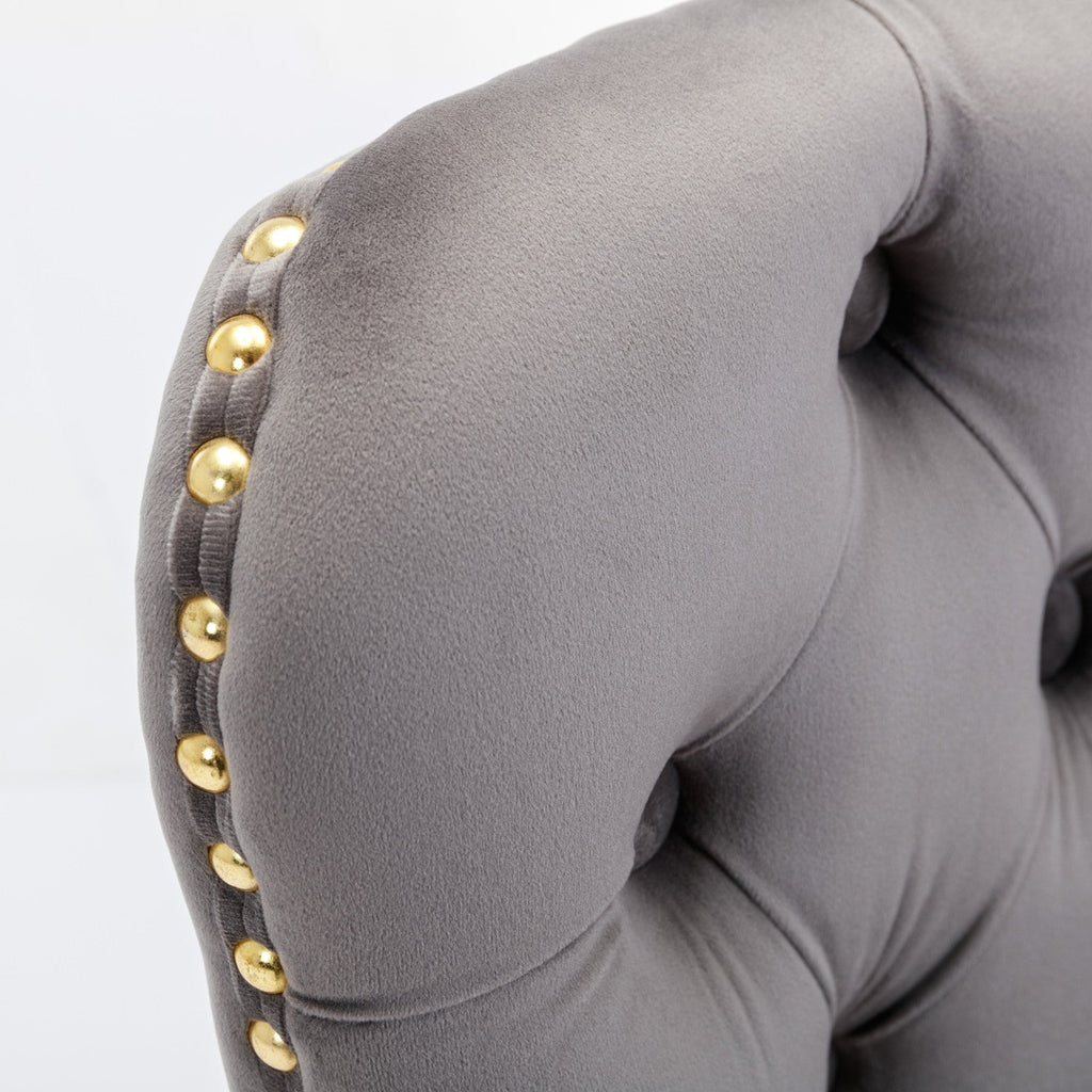 Thick Golden Swivel Velvet Barstools with Adjustable Seat Height