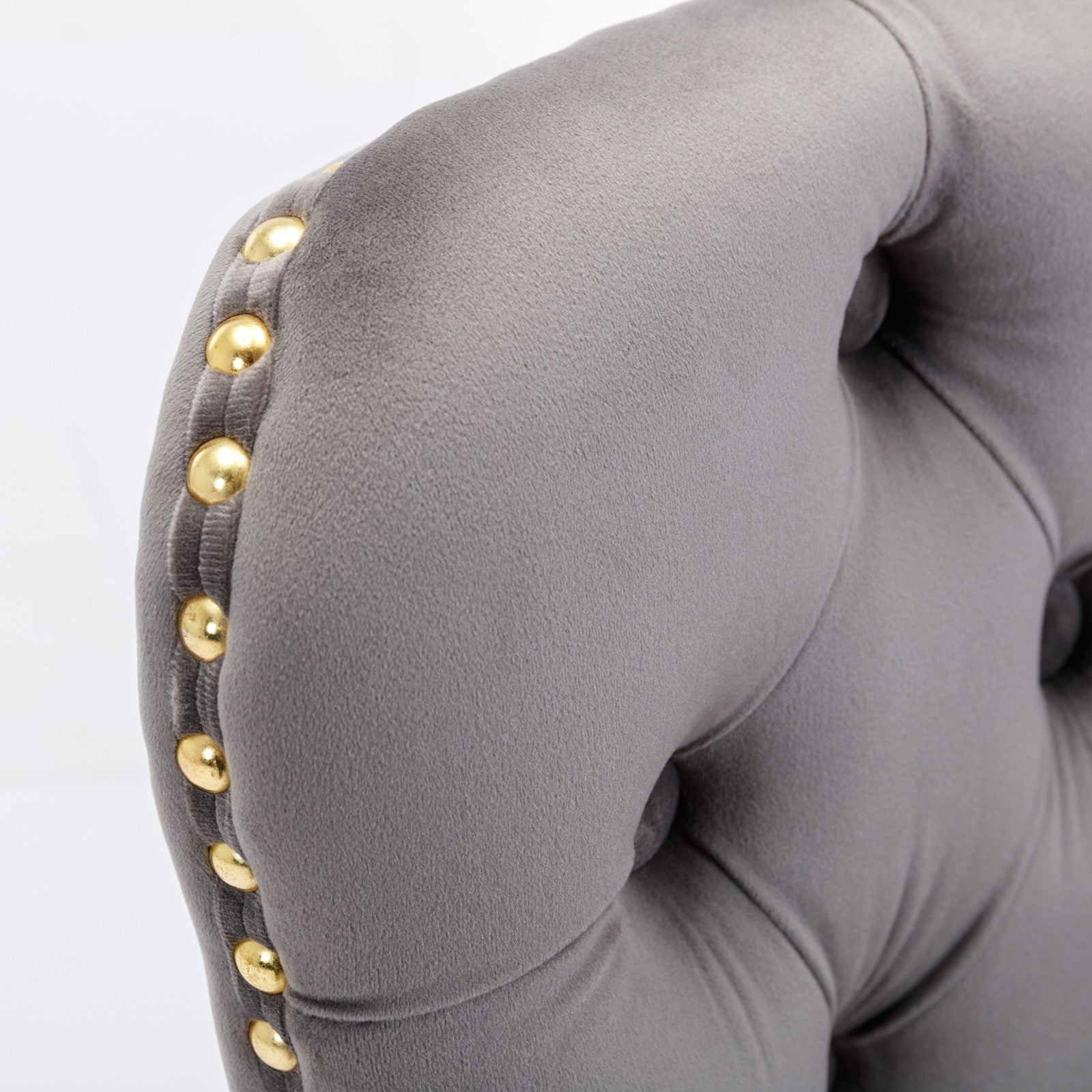 Thick Golden Swivel Velvet Barstools with Adjustable Seat Height