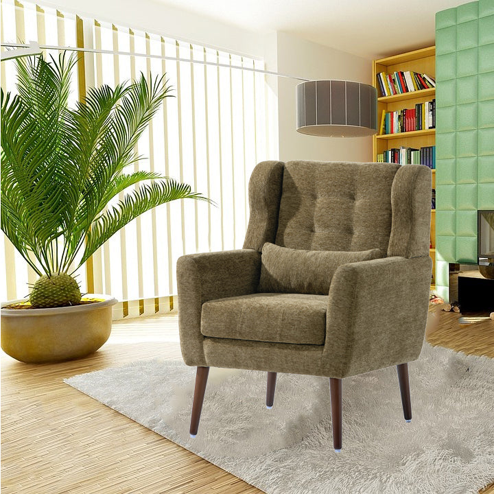 Modern Accent Chair in Olive Green