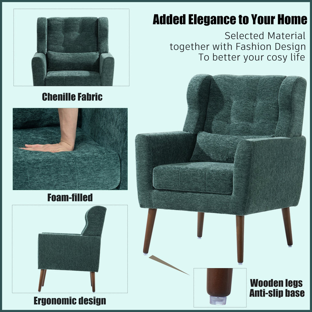 Modern Chenille Accent Chair