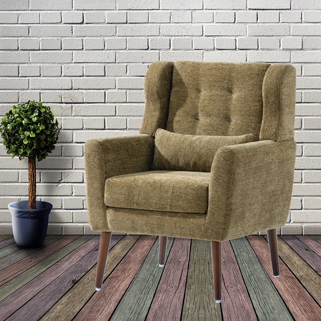 Modern Accent Chair in Olive Green