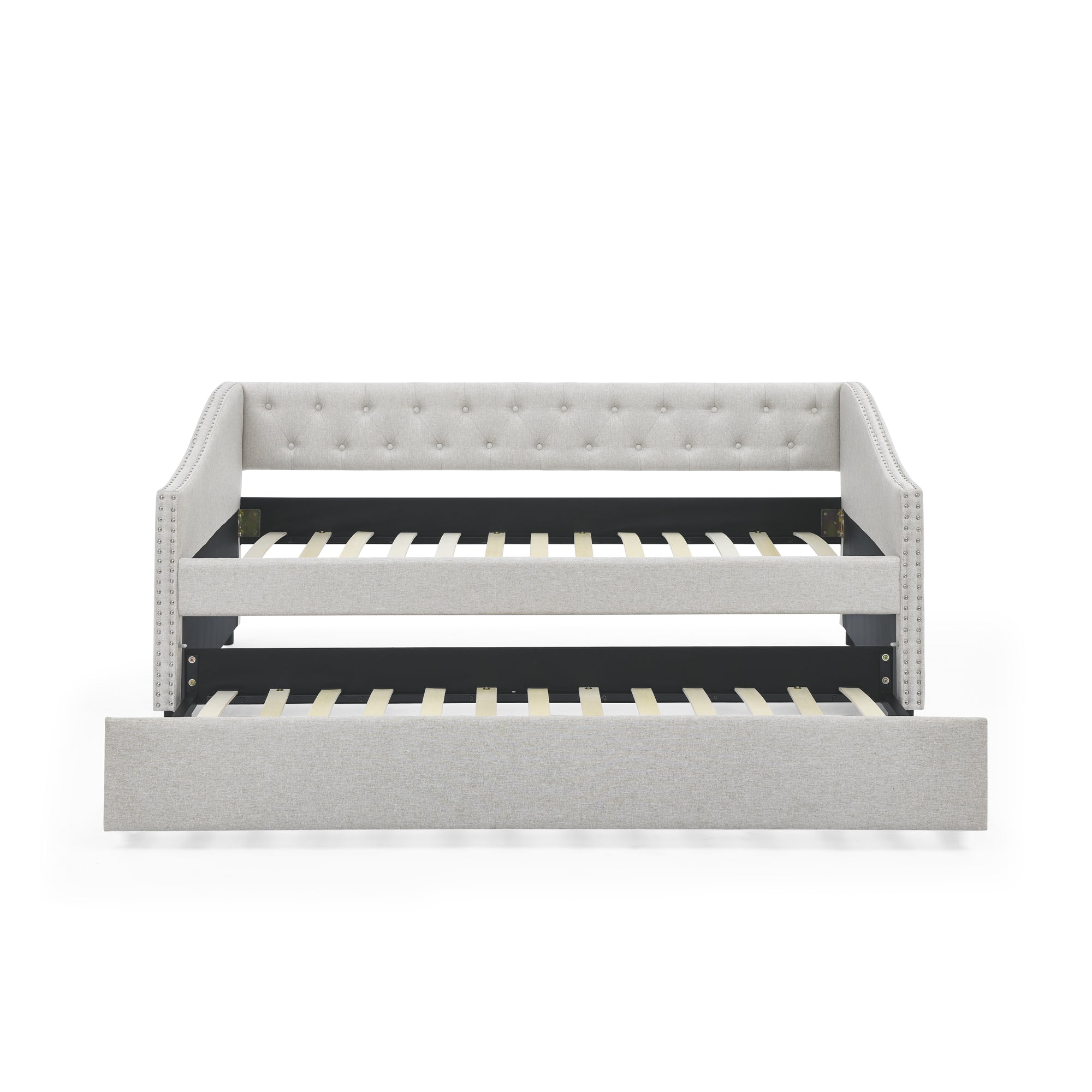 Twin Size Upholstered Daybed with Twin Size Trundle