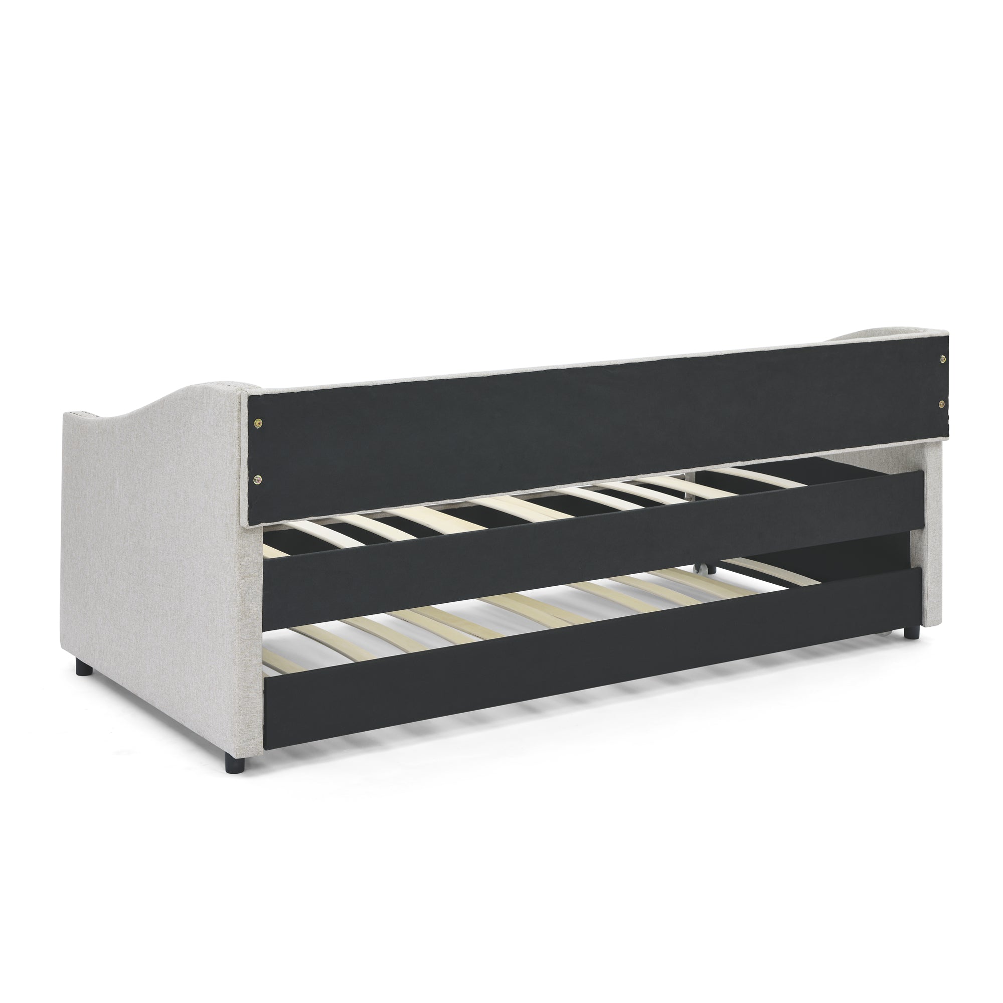 Twin Size Upholstered Daybed with Twin Size Trundle