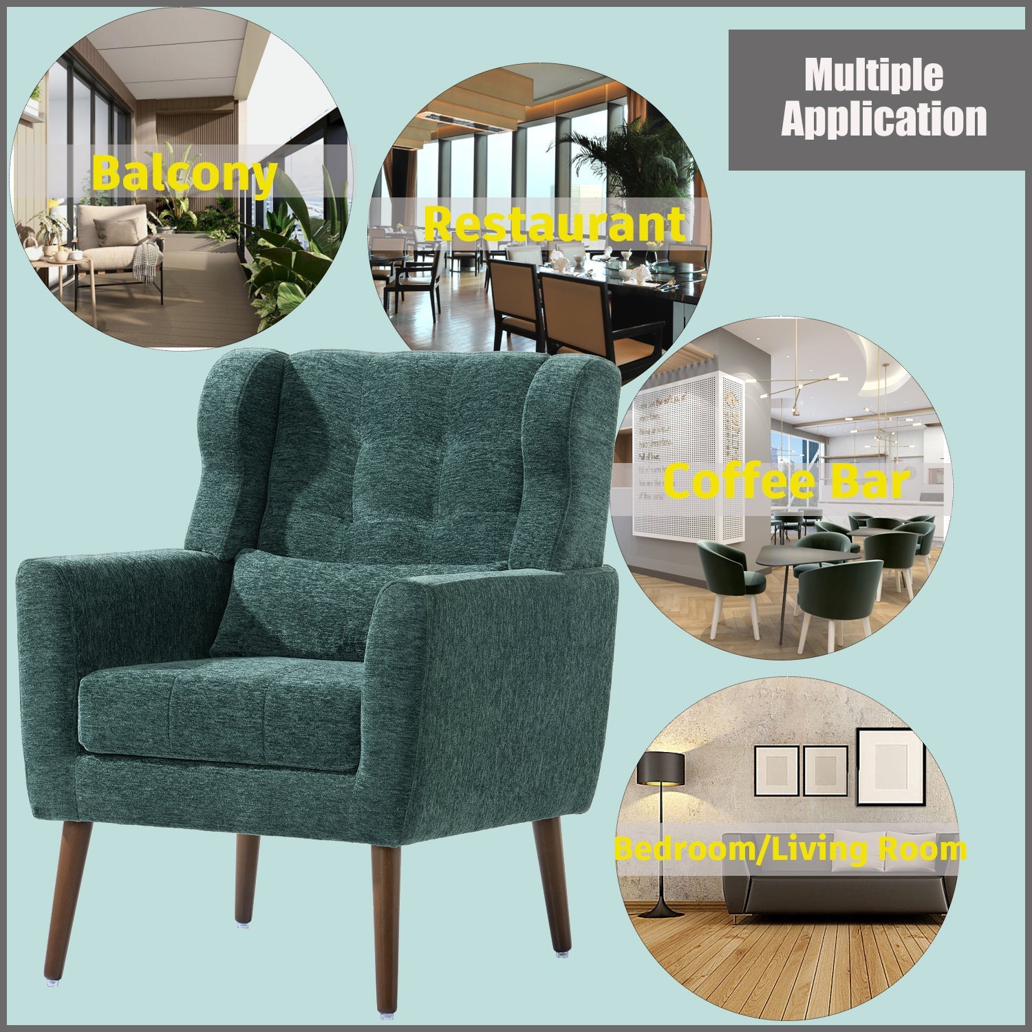 Modern Chenille Accent Chair