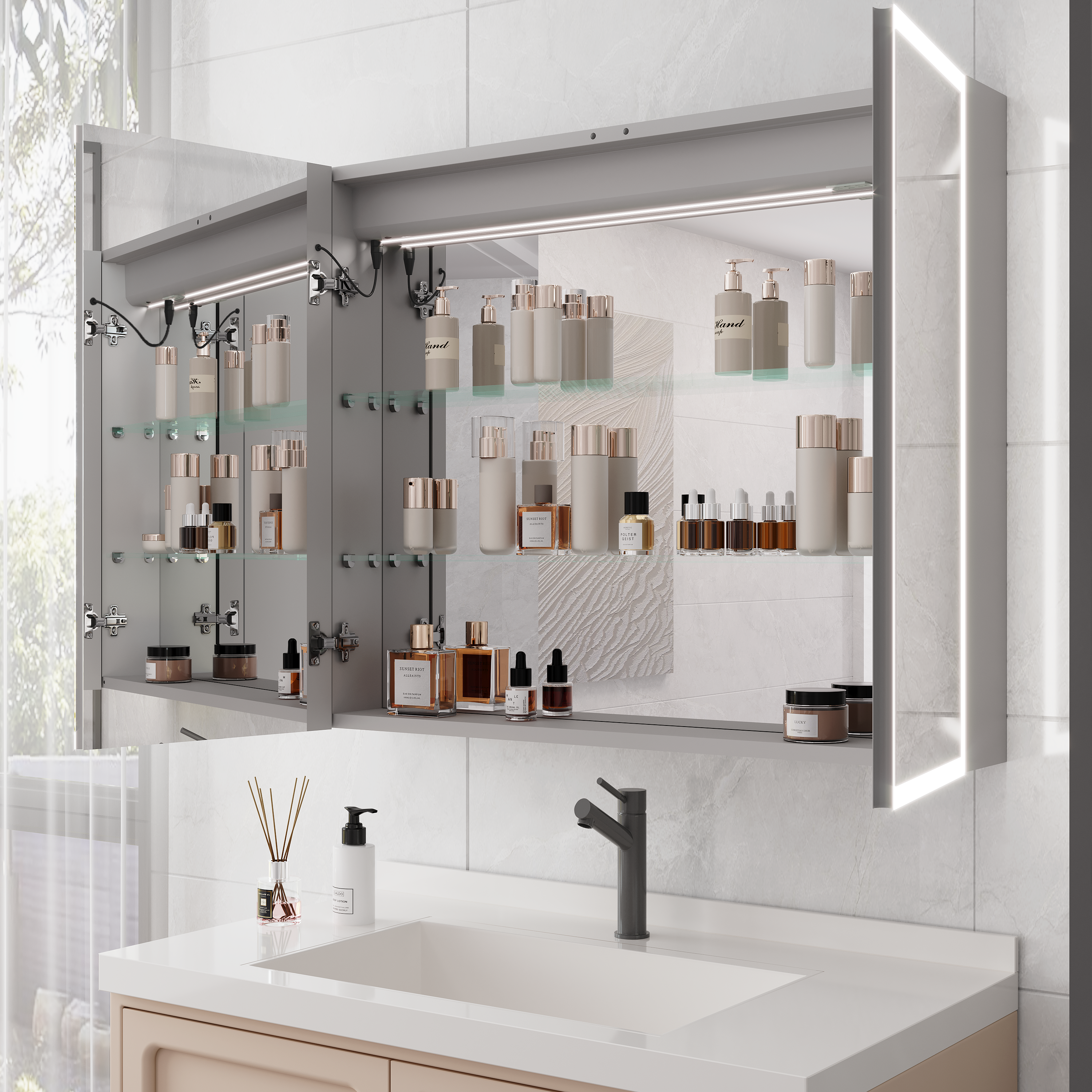 LED Bathroom Medicine Cabinet with Mirror