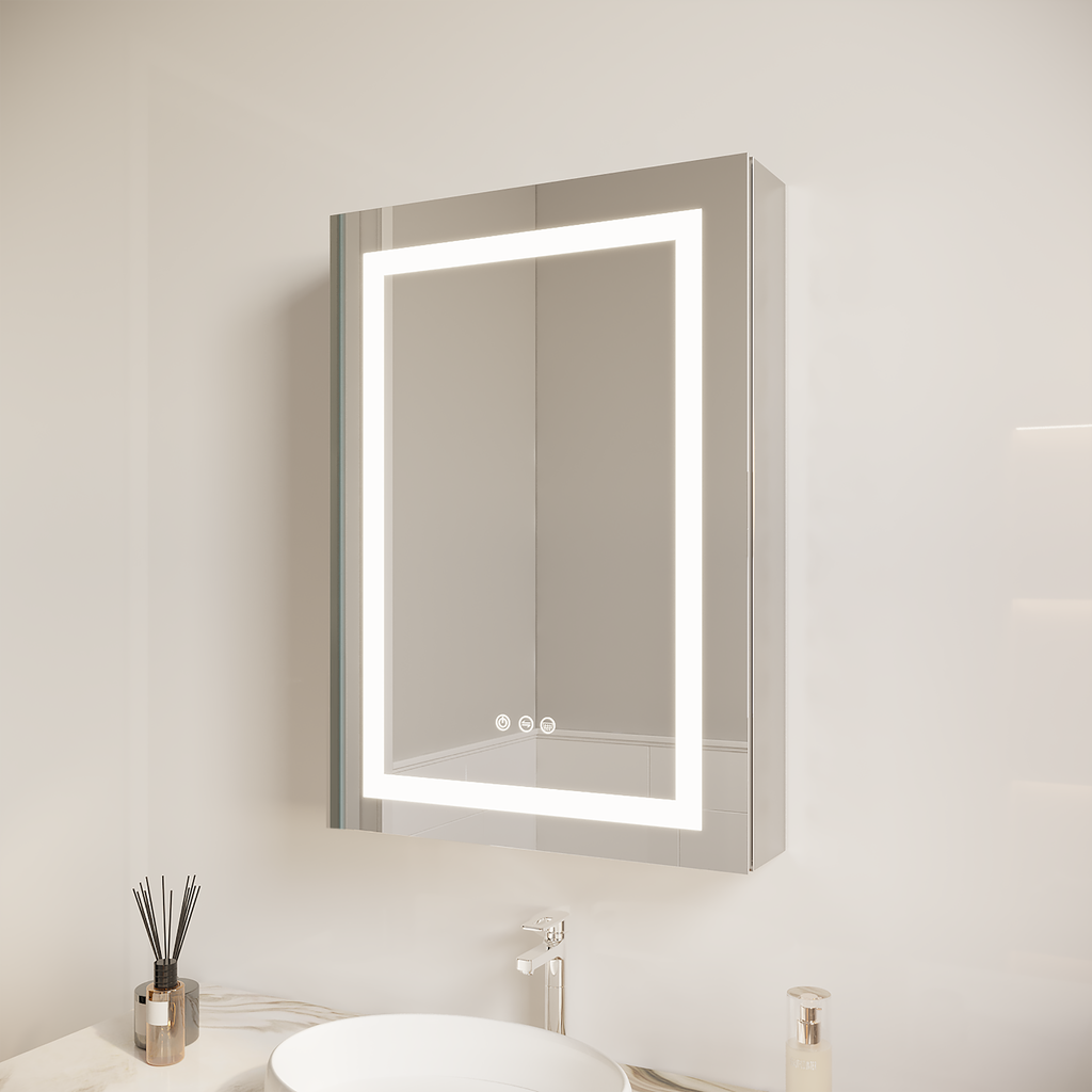 26x20 Inch Bathroom Medicine Cabinet with LED Mirror