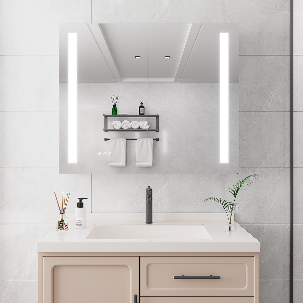 36 x 30 Inch Medicine Cabinet with LED Vanity Mirror