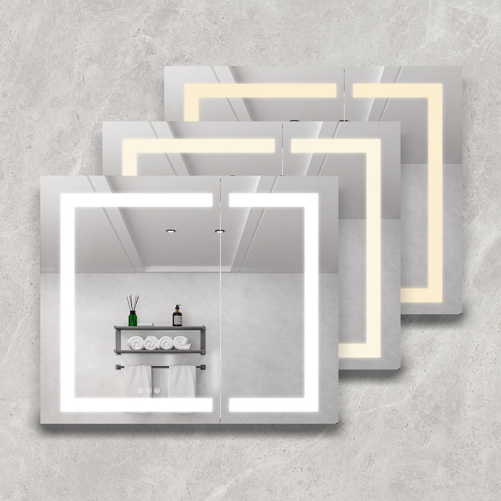 36x30 Inch Medicine Cabinet with LED Vanity Mirror