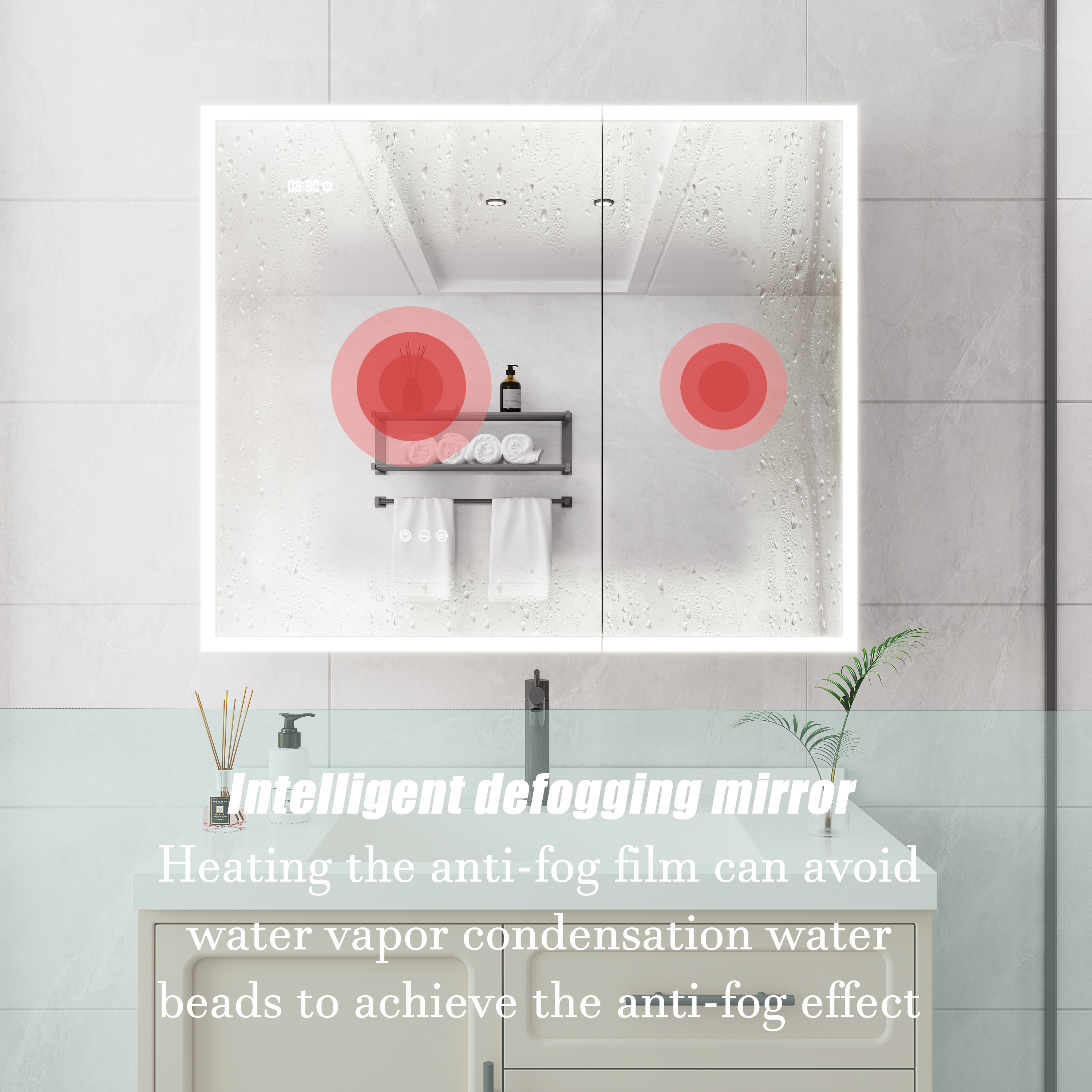 LED Bathroom Medicine Cabinet with Mirror