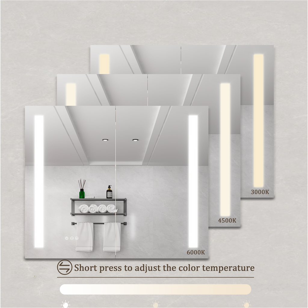 36 x 30 Inch Medicine Cabinet with LED Vanity Mirror
