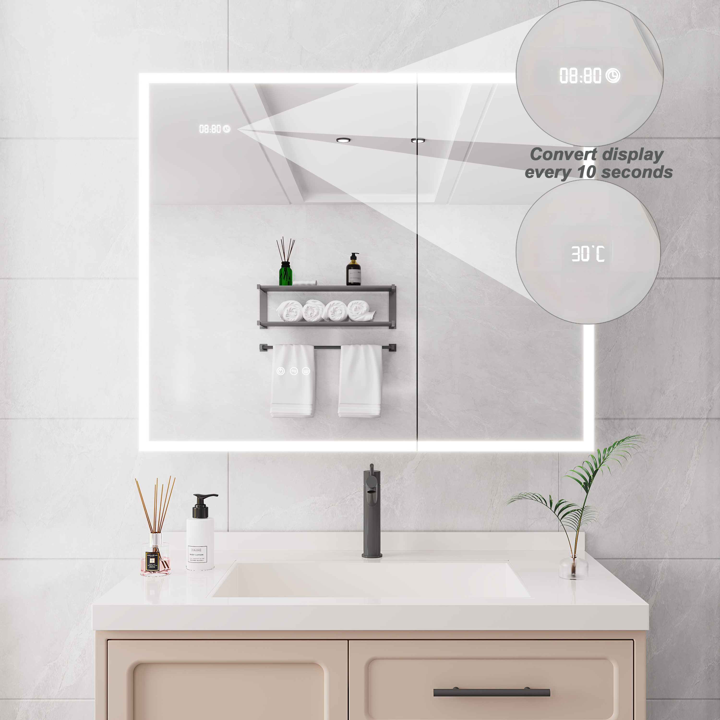 LED Bathroom Medicine Cabinet with Mirror