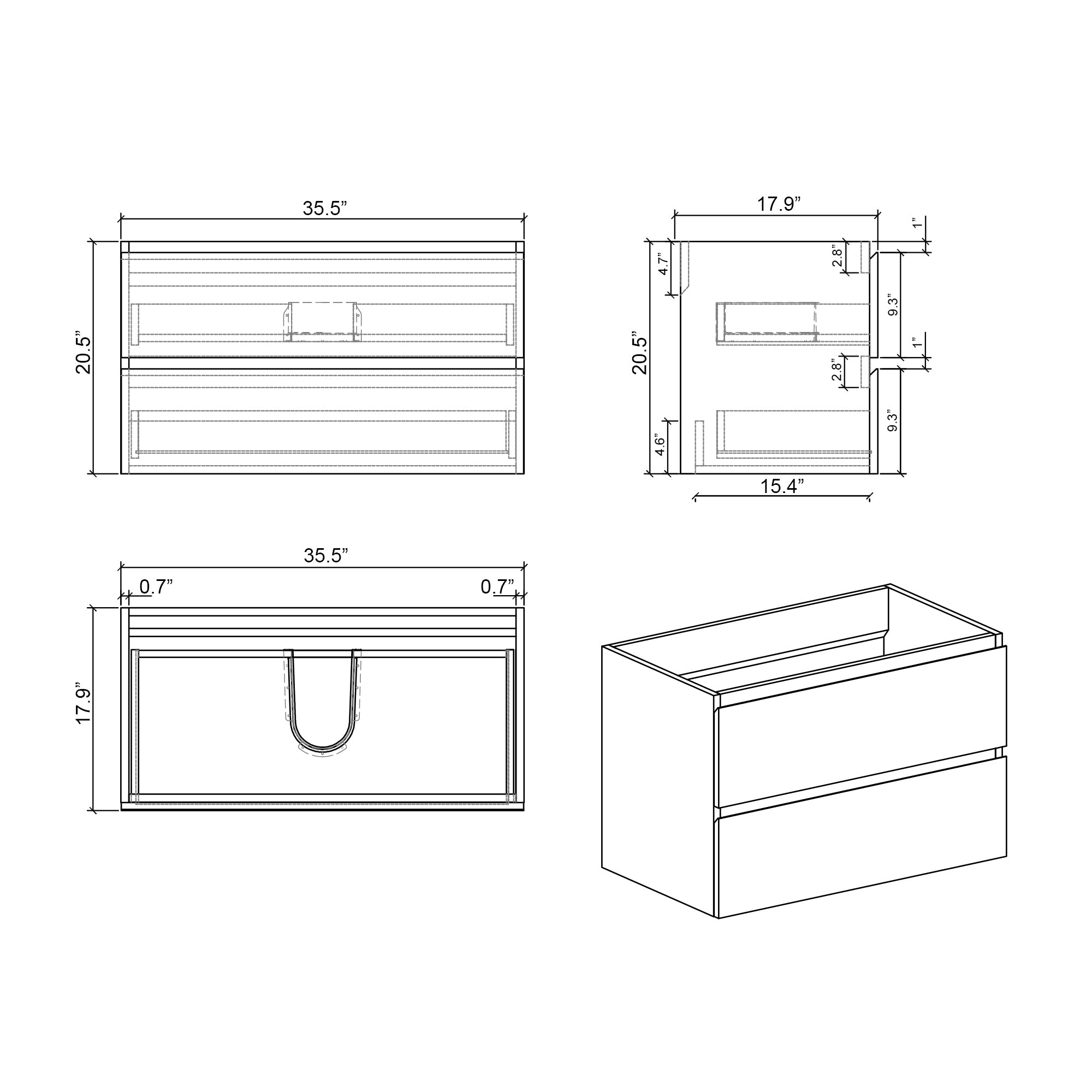 Alice Wall Mount Cabinet Without Basin
