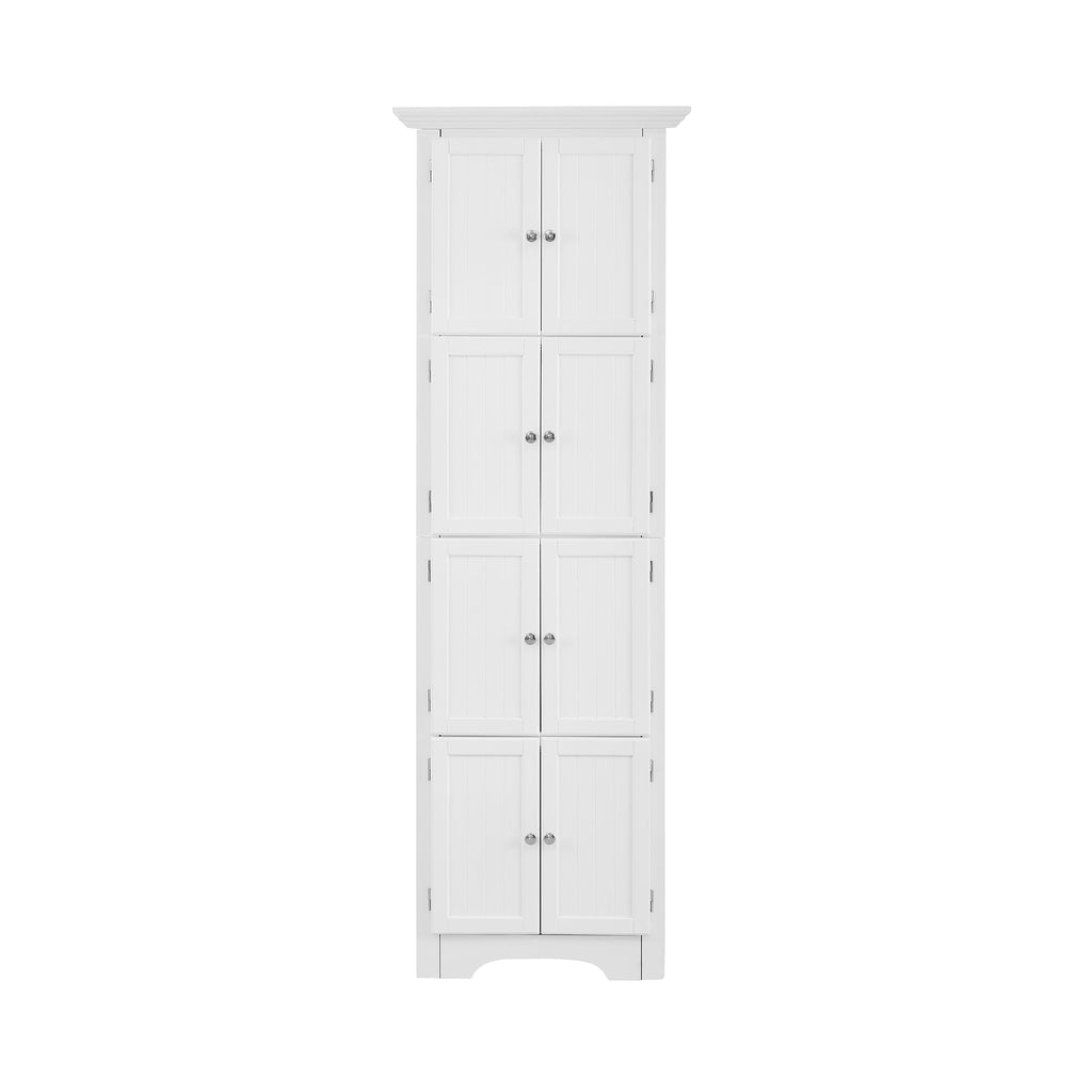Tall Storage Cabinet with Doors and 4 Shelves