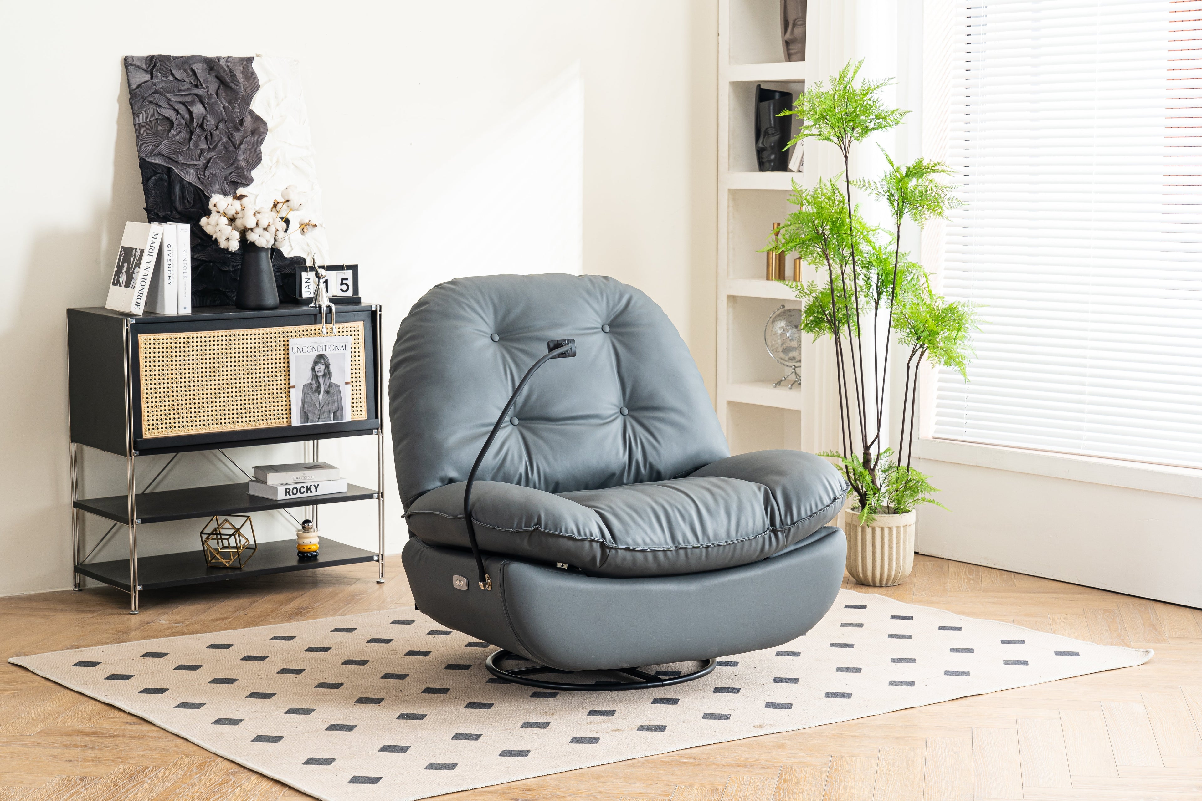 Power Recliner Swivel Glider with USB Charger & Bluetooth Music Player