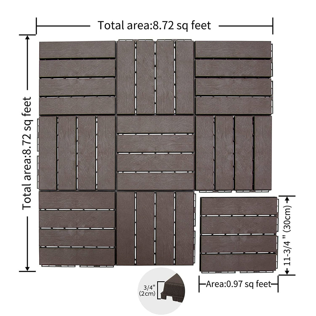 Patio Interlocking Deck Tiles