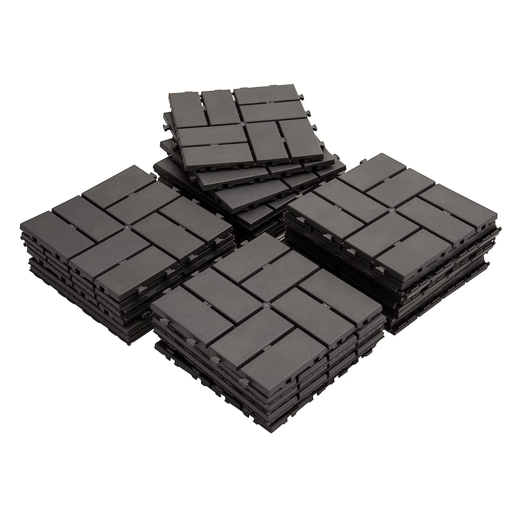 12"x12" Patio Interlocking Deck Tiles - Gray Composite Set