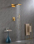 Waterfall Rainfall Shower System with Handheld Shower
