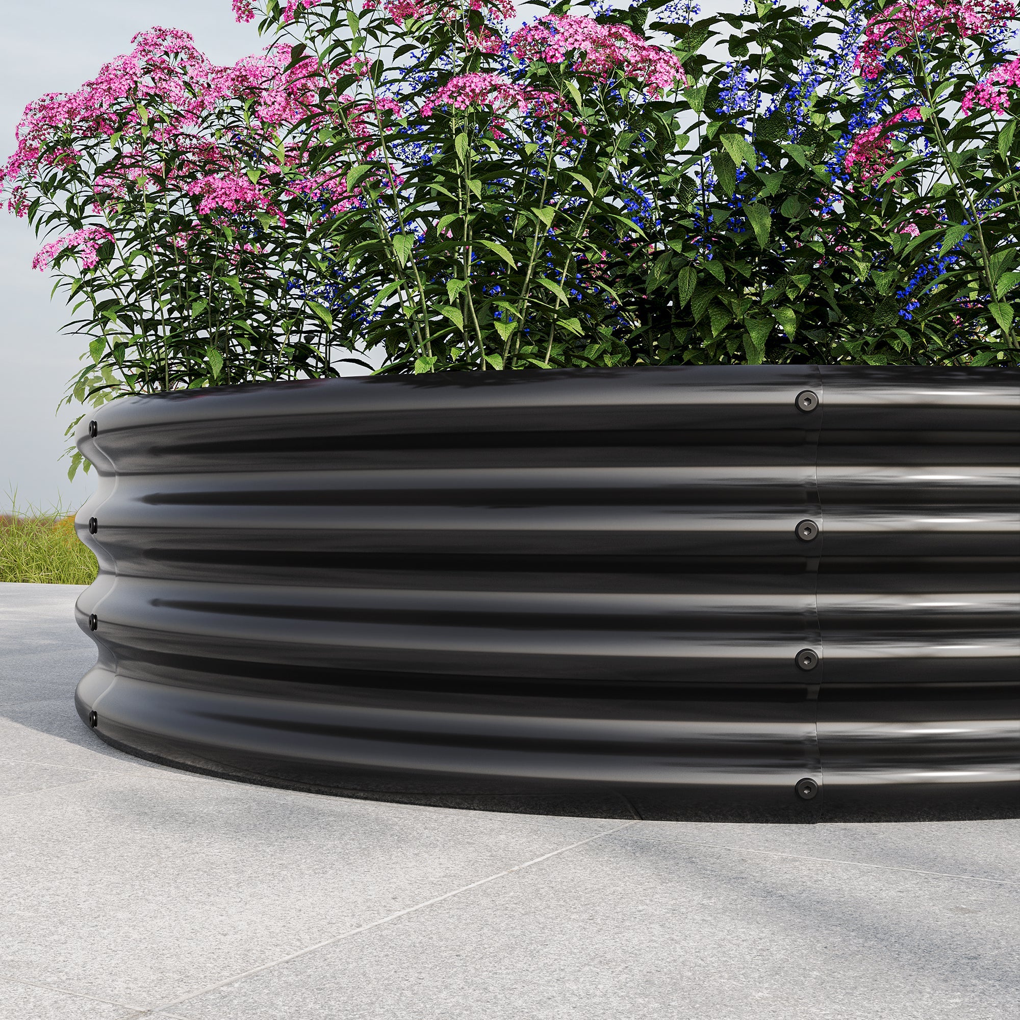 2PCS Tall Round Raised Garden Bed