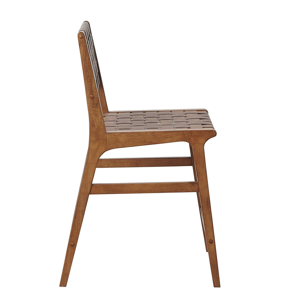Faux Leather Woven Counter Stool 24"H