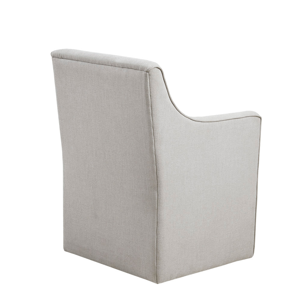 Slipcover Dining Arm Chair with Casters