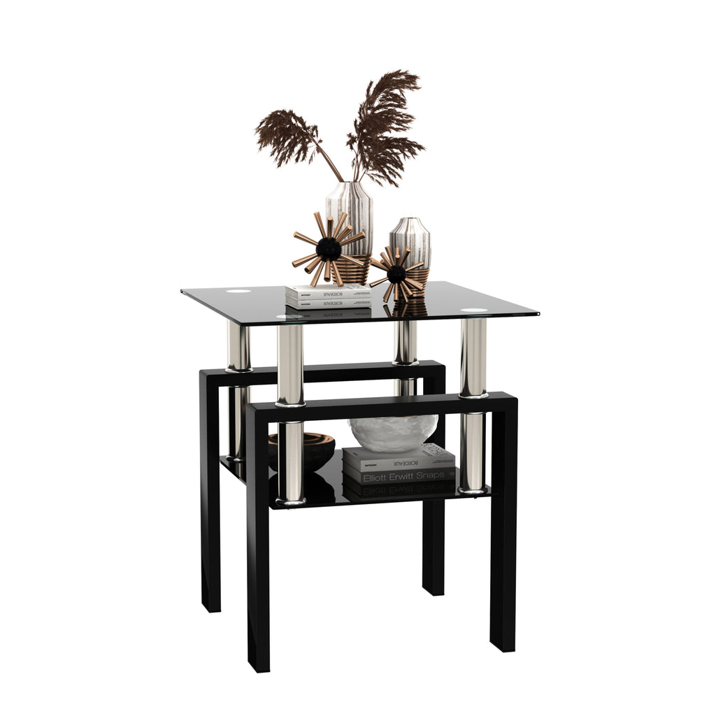 1-Piece Modern Tempered Glass Coffee Table
