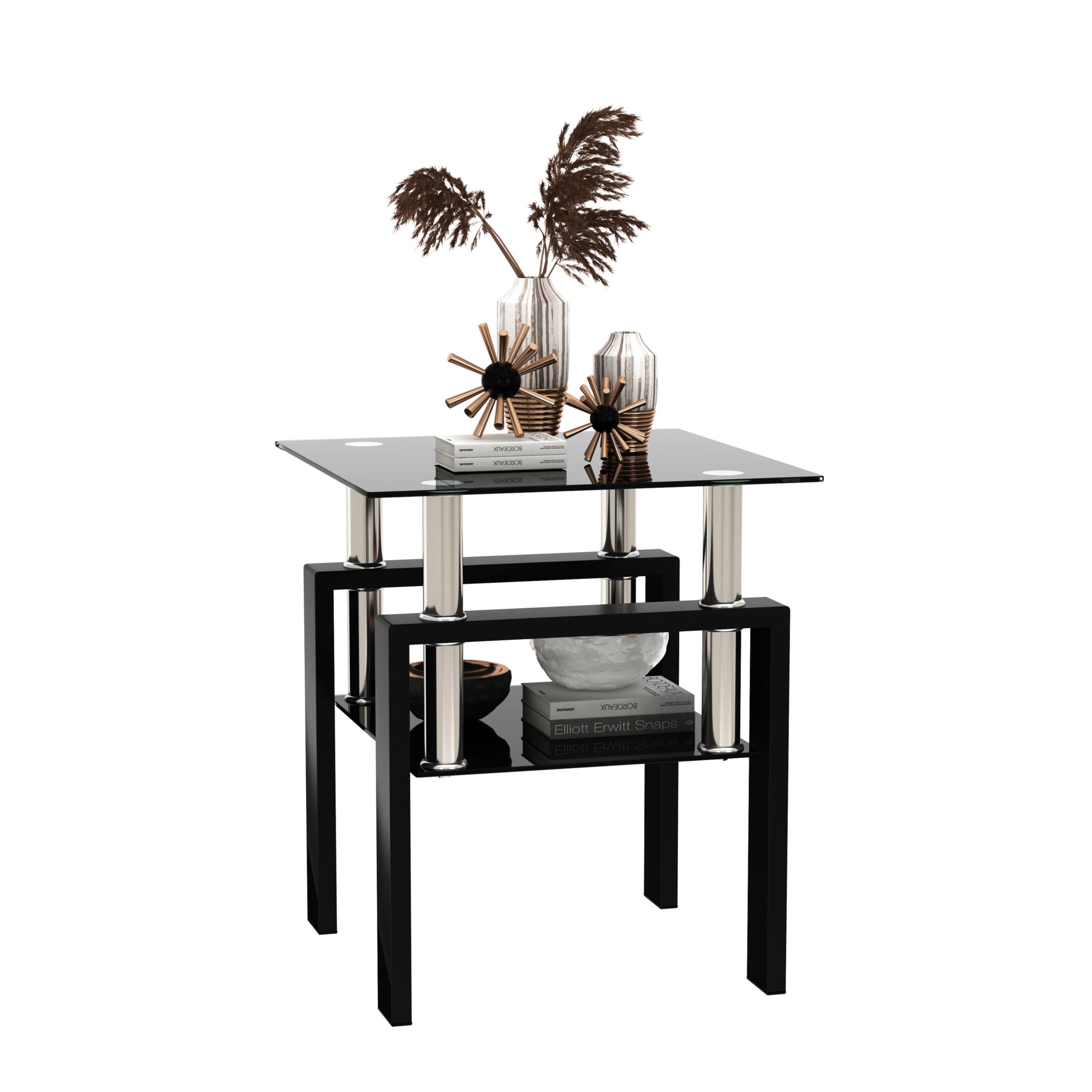 1-Piece Modern Tempered Glass Coffee Table