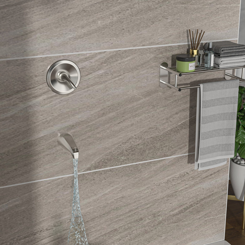 10" Round Rain Shower Head System with Waterfall Tub Spout