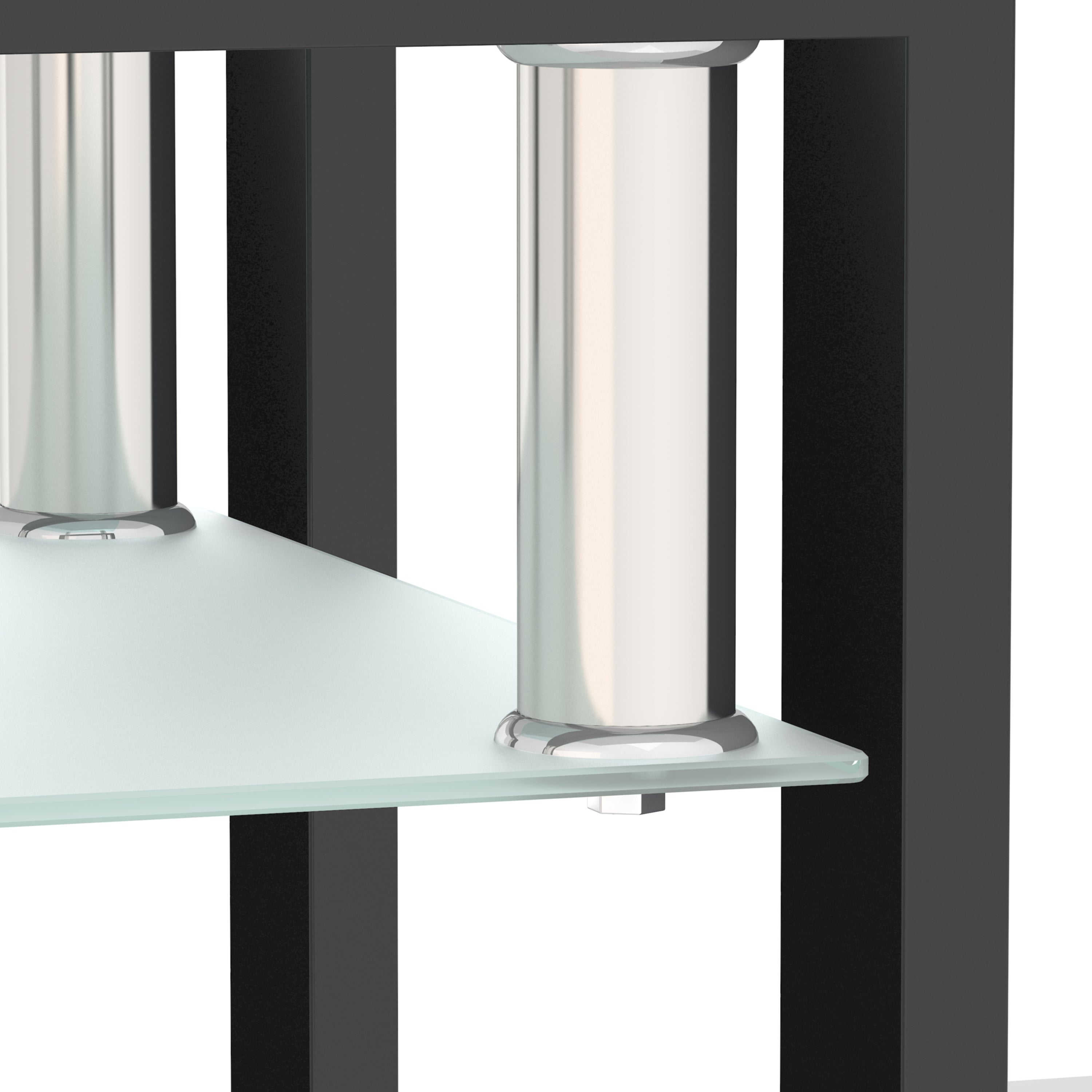 Set of 2 Modern Tempered Glass Tea Tables