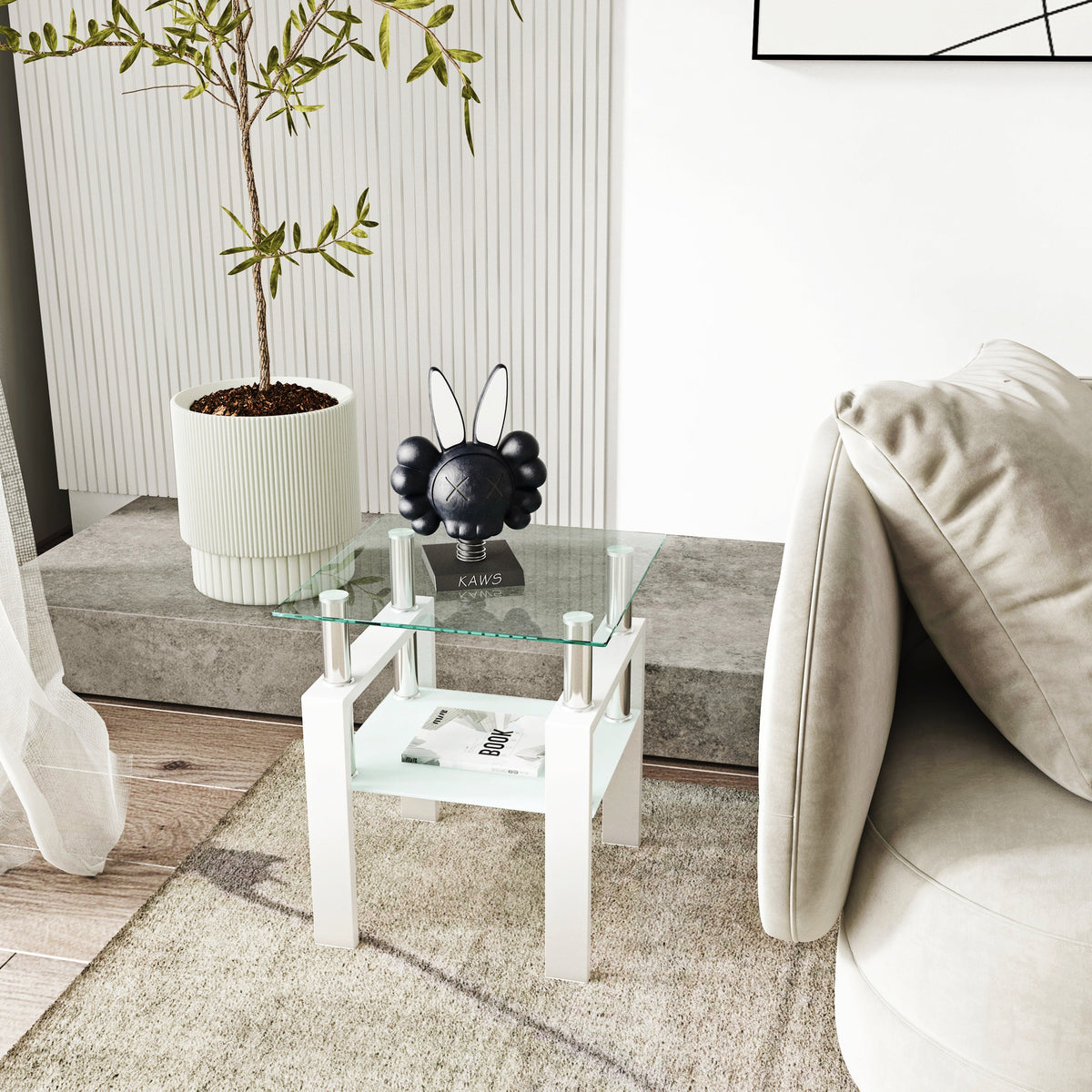 Modern Tempered Glass Coffee Table