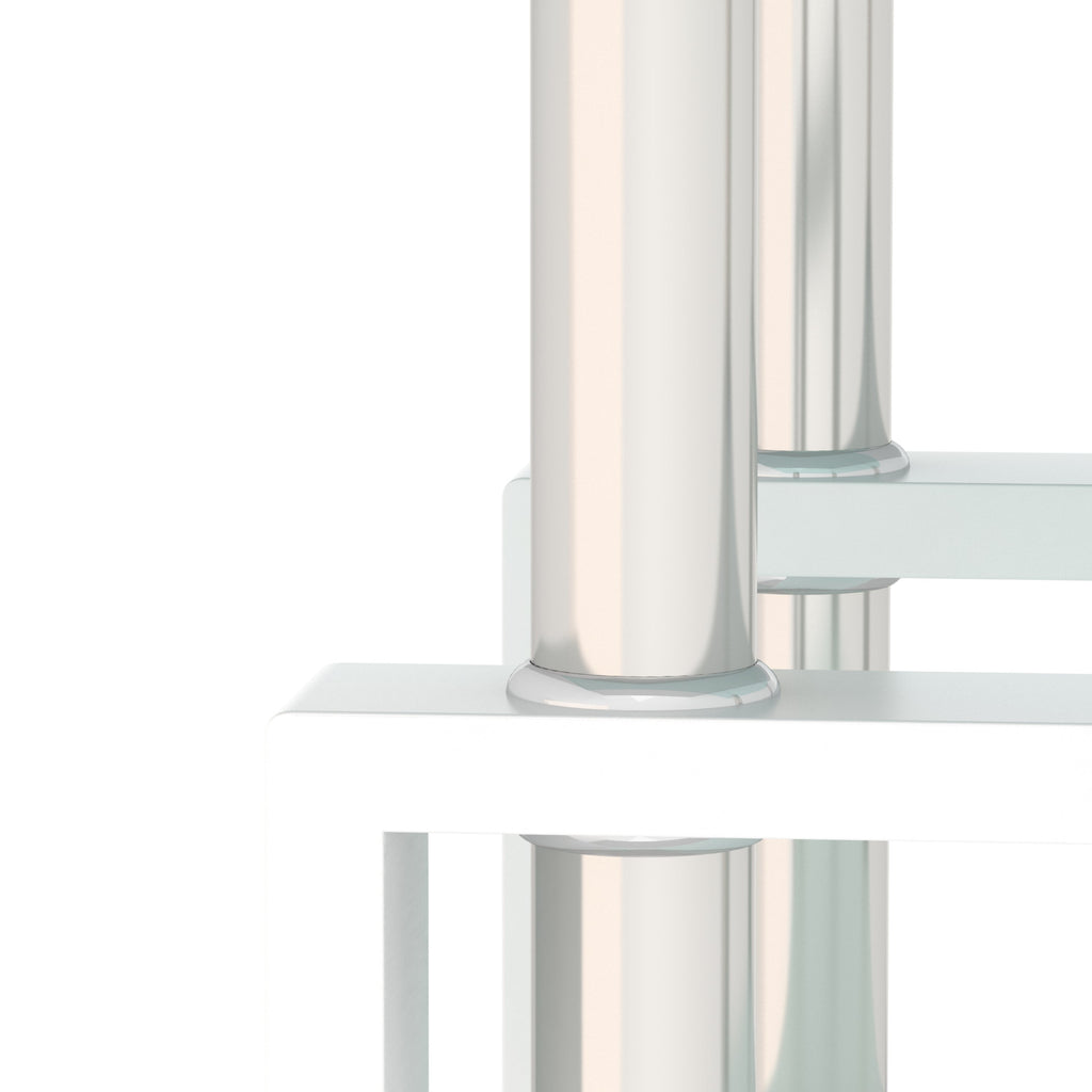 Set of 2 Modern Tempered Glass Tea Table