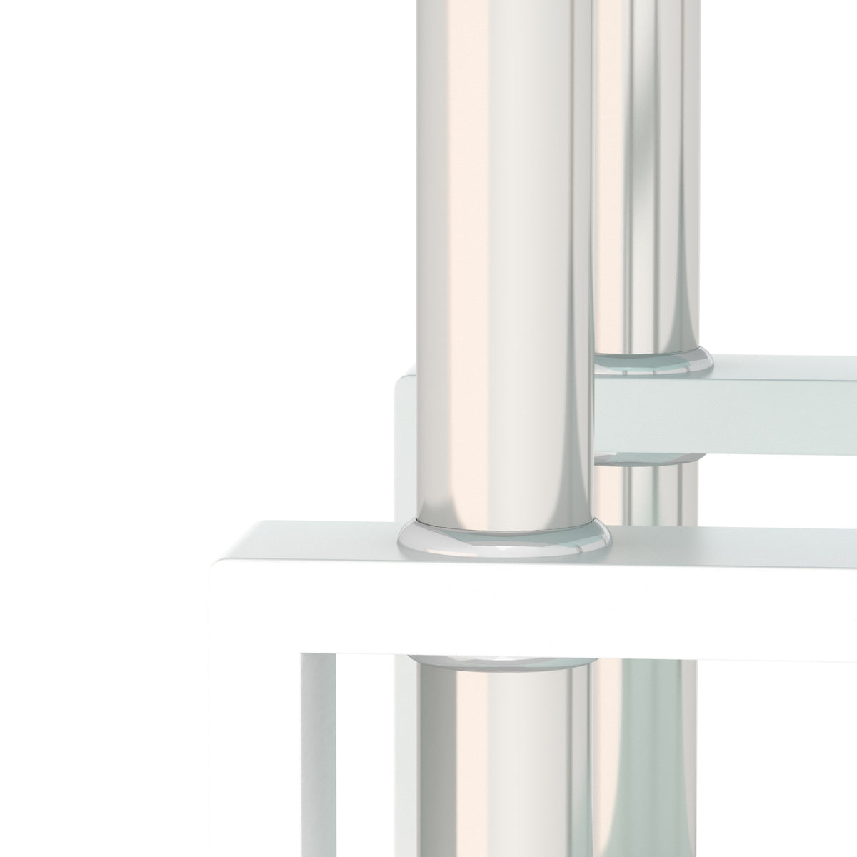 Set of 2 Modern Tempered Glass Tea Table