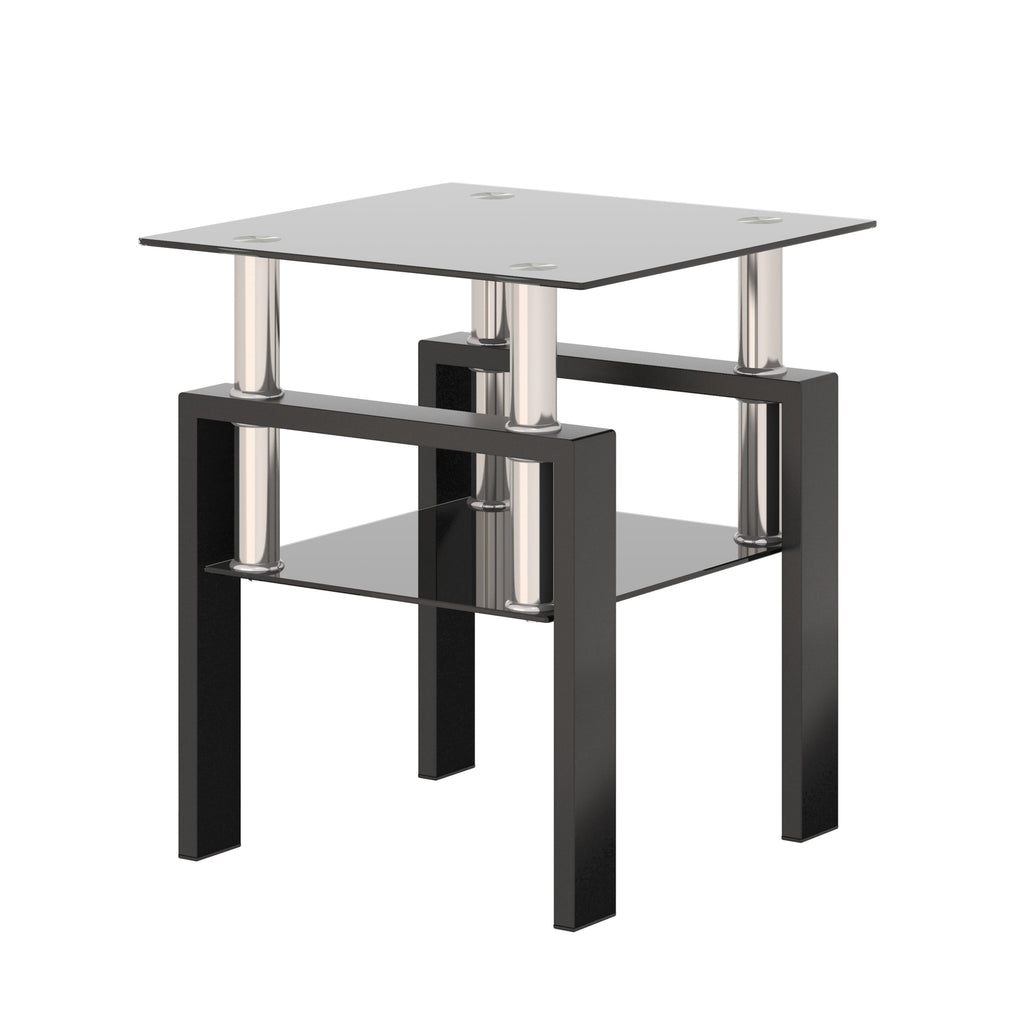 1-Piece Modern Tempered Glass Coffee Table