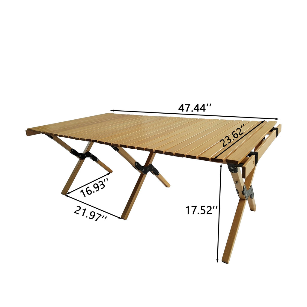 Multi-Function Wooden Foldable Portable Patio Dining Table