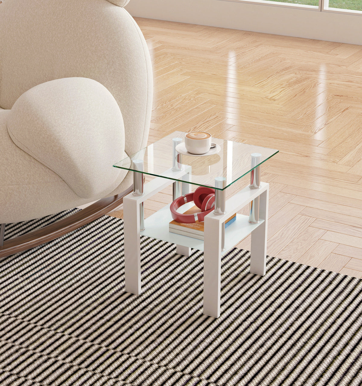 Modern Tempered Glass Coffee Table