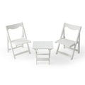 HIPS Foldable Small Table and Chair Set with 2 Chairs and Rectangular Table