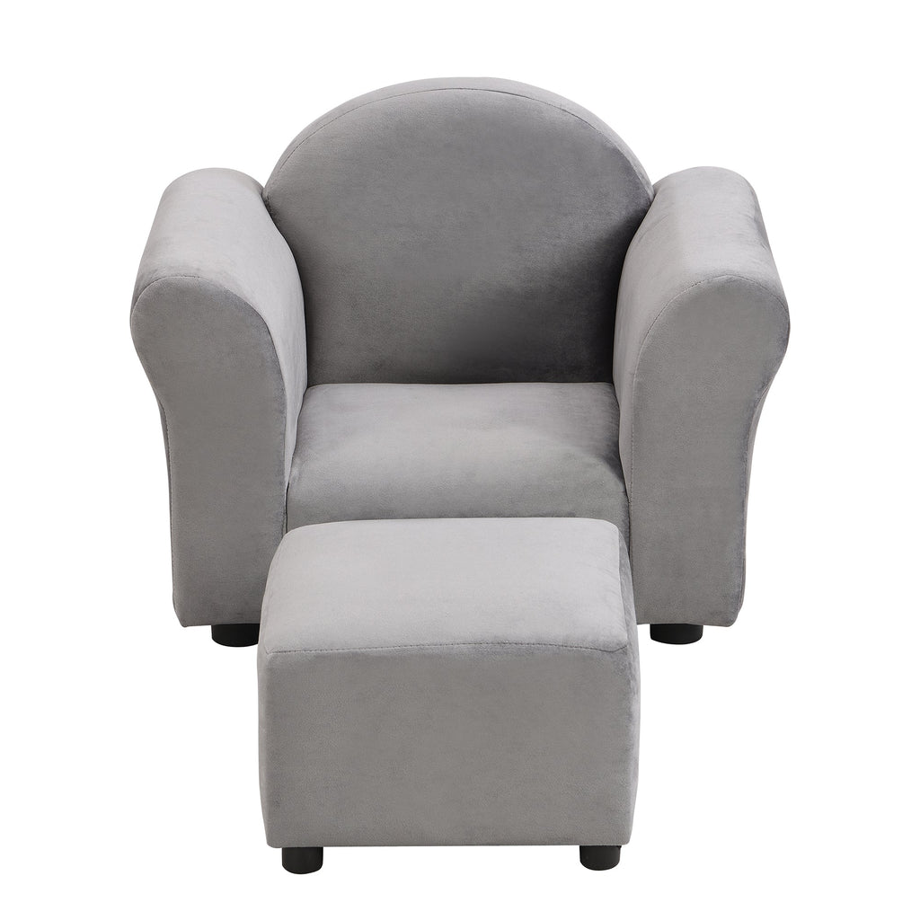 Kids Upholstered Chair with Ottoman