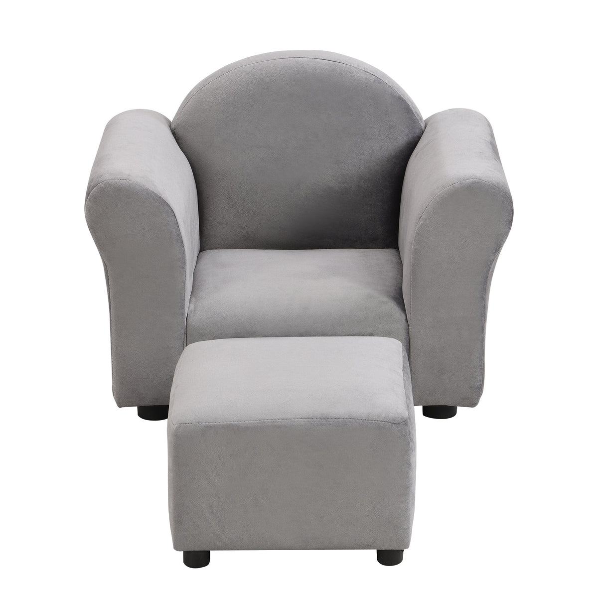 Kids Upholstered Chair with Ottoman