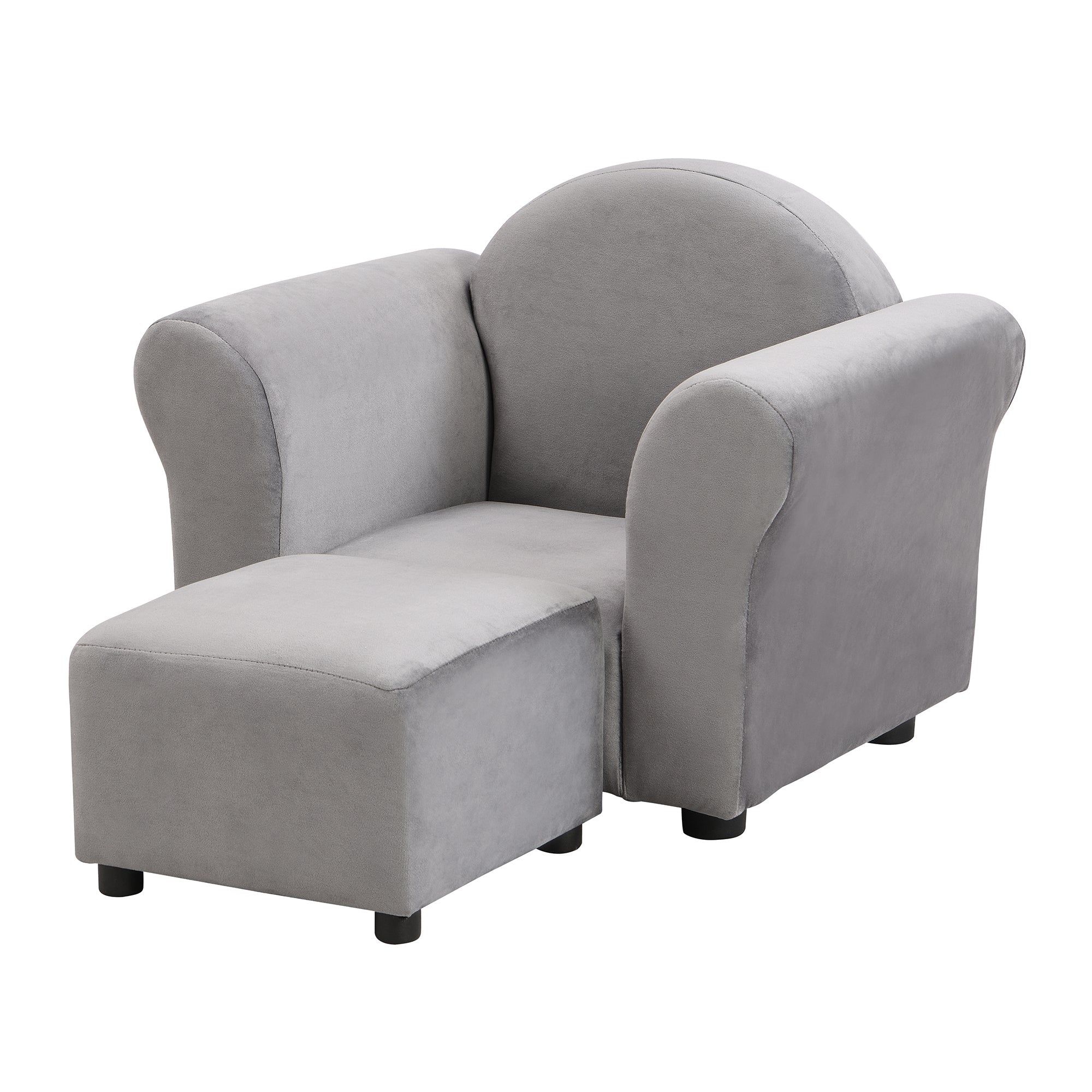 Kids Upholstered Chair with Ottoman