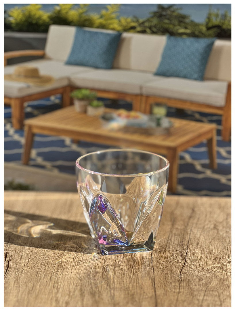 Rainbow Diamond Acrylic Glasses Drinking Set of 4 DOF