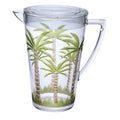 2.75 Quarts Water Pitcher with Lid - Palm Tree Design